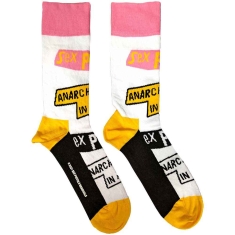 Sex Pistols - Anarchy In The Uk Wht Socks (Eu 40-45)