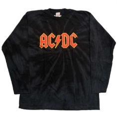 AC/DC - AC/DC Unisex Long Sleeved T-Shirt: Logo (Tie Dye)