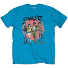 Gorillaz - Gorillaz Unisex T-Shirt: Group Circle Rise