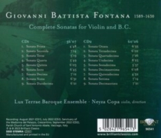Fontana Giovanni Battista - Fontana: Complete Sonatas For Violi