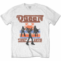 Queen -  QUEEN UNISEX T-SHIRT: 1976 TOUR SILHOUETTES (S)