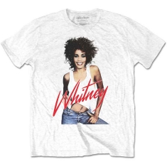 Whitney Houston -  Whitney Houston Unisex T-Shirt: Wanna Dance Photo (White) (S) in the group MERCHANDISE / T-shirt / Pop-Rock at Bengans Skivbutik AB (4287016)