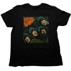 The Beatles - Rubber Soul Album Cover (Large) Unisex Black T-Shirt