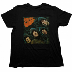 The Beatles - Rubber Soul Album Cover (X-Large) Unisex Black T-Shirt