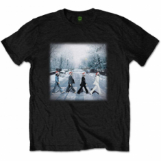 The Beatles - Abbey Christmas (Medium) Unisex Black T-Shirt