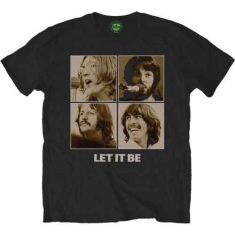 The beatles - Let It Be Sepia (Large) Unisex Black T-Shirt