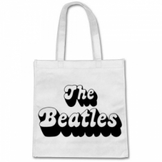 The beatles - 1970's Logo Eco Bag Trend Version Black
