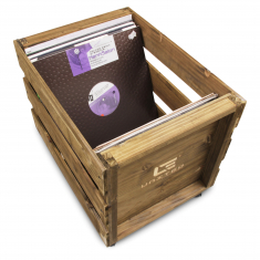 Vinyltillbehör - LP WOOD CRATE med hjul - Vinyl Storage