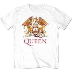 Queen - Queen Unisex T-Shirt : Classiv Crest Whi