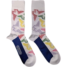 Paul Mccartney - Wings Logos Uni Wht Socks (Eu 40-45)