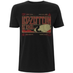 Led Zeppelin - Unisex T-Shirt: Zeppelin & Smoke (Medium)