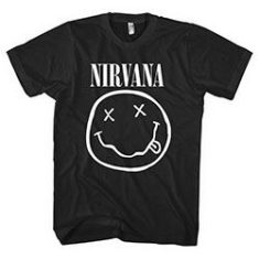 Nirvana - Unisex T-Shirt: White Smiley (Small)