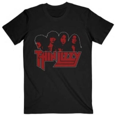 Thin Lizzy - Unisex T-Shirt: Band Photo Logo (Large)
