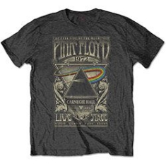 Pink Floyd - Unisex T-Shirt: Carnegie Hall Poster (Small)