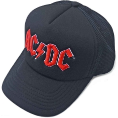 Ac/Dc - Red Logo Bl Mesh-Back C