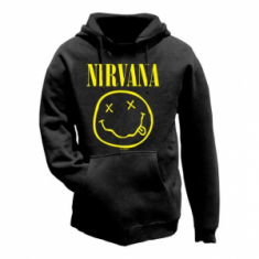 Nirvana - Unisex Pullover Hoodie: Yellow Happy Fac