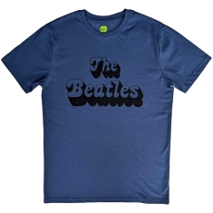 The Beatles - Text Logo Shadow Uni Denim   