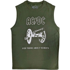 Ac/Dc - About To Rock Uni Green Tank: 