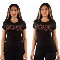 Ac/Dc - Full Colour Logo Diamante Lady Bl   