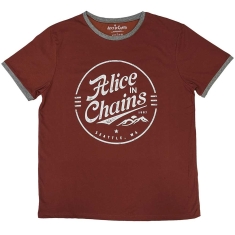 Alice In Chains - Circle Emblem Ringer Uni Red   