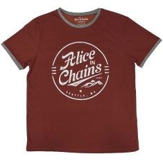 Alice In Chains - Circle Emblem Ringer Uni Red   