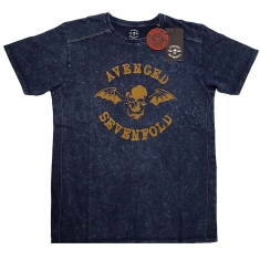 Avenged Sevenfold - Logo Snow Wash Uni Navy   