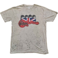 The Beatles - Guitar & Flag Snow Wash Uni Sand   