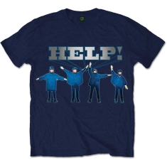 The Beatles - Help Silver Logo Uni Navy   