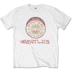 The Beatles - Flowers Logo & Drum Uni Wht   