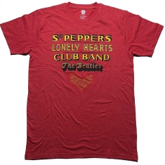 The Beatles - Sgt Pepper Stacked Diamante Uni Red   
