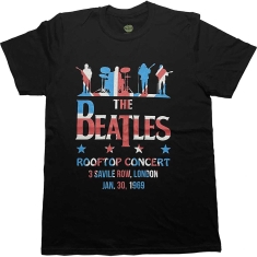 The Beatles - Drop T Rooftop Flag Uni Bl   