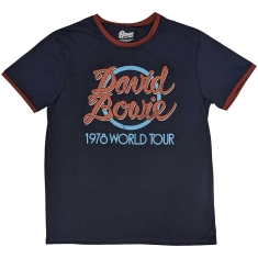 David Bowie - 1978 World Tour Ringer Uni Navy   