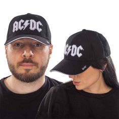 Ac/Dc - White Logo Puff Embroidered S/Wich Peak 