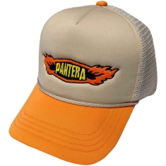 Pantera - Flames Logo Sand/Orange Mesh-Back C
