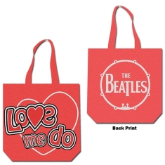 The Beatles - Love Me Do Cotton Red Tote B