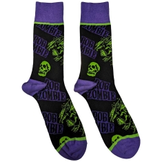 Rob Zombie - Skull Green/Purple Bl Socks (Eu 40-45)