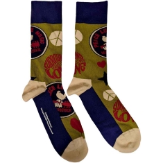 Woodstock - Peace-Love-Mu.. Green Socks (Eu 40-45)