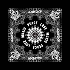 Woodstock - Peace Love Music Bandana