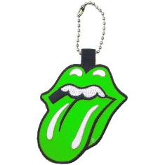 Rolling Stones - Classic Tongue Green Patch Keychain