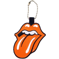 Rolling Stones - Classic Tongue Orange Patch Keychain