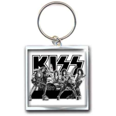 Kiss - Graphite Band Metal Keychain