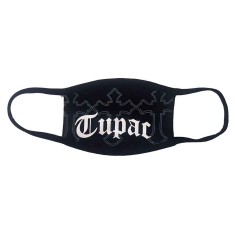 Tupac - Logo & Crosses Bl Face Mask