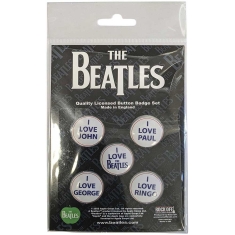 The Beatles - I Love The Beatles Button Badge Pack