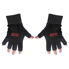 Ac/Dc - Classic Red Logo Fingerless Gloves