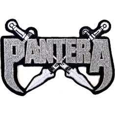 Pantera - Silver Swords Woven Patch