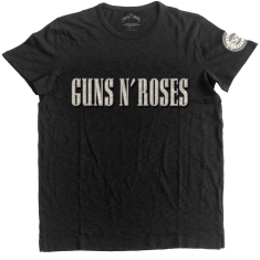 Guns N Roses - Logo & Bullet Circle App Slub Uni Bl    