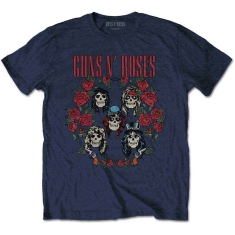 Guns N Roses - Skulls Wreath Uni Navy    S
