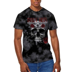 Guns N Roses - Flower Skull Uni Grey Dip-Dye    S