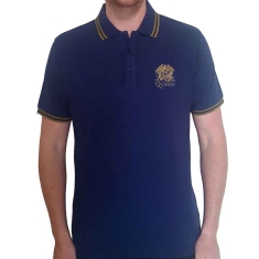 Queen - Crest Logo Uni Navy Piké: 