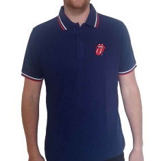 Rolling Stones - Classic Tongue Uni Navy Piké: 